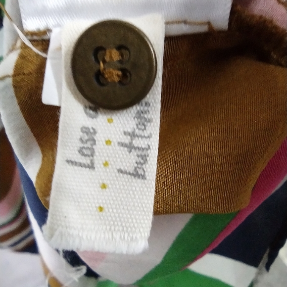 Fossil 100% Silk Color Strips Dress Womens S Multicolor Retro 90s Beach Vacation - Picture 8 of 8